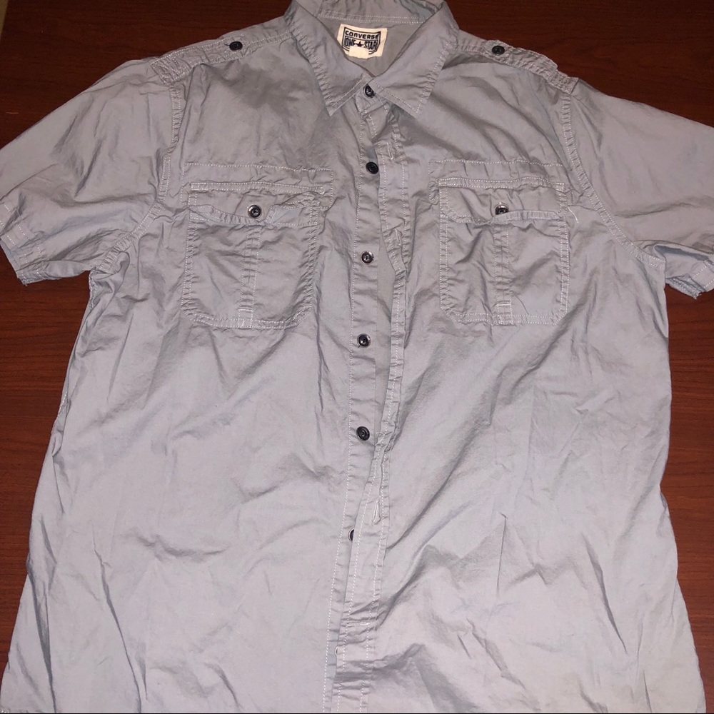 Converse oneStar sort sleeve shirt L grey w/pocket